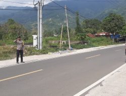 Personel Polsek Pana Polres Mamasa Laksanakan Pengamanan Ambang Gangguan untuk Jaga Keamanan dan Ketertiban Lalu Lintas