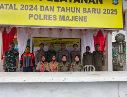 Jelang Puncak Perayaan Natal dan Tahun Baru, Personel Operasi Lilin Polres Majene Siap Jaga Keamanan