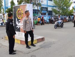 Kapolres Majene Pantau Pengamanan Jalur Sekitar Stadion Prasamya Mandar Jelang Berbuka Puasa
