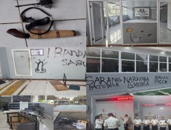Aksi Unjuk Rasa Anarkis Warnai Lapas Narkotika Sungguminasa, Delapan Orang Diamankan Dua Diantaranya Positif Narkoba