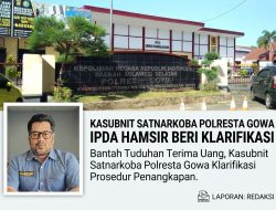 Bantah Tuduhan Terima Uang, Kasubnit Satnarkoba Polresta Gowa Beberkan Kronologi Penangkapan